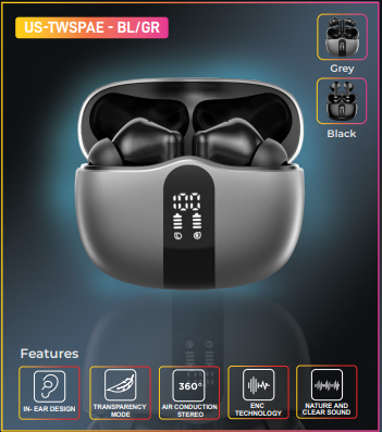 UNISONIC Pro ANC + ENC HD Transparent TWS Earphones-Flash Zone Electronics فلاش زون للالكترونيات