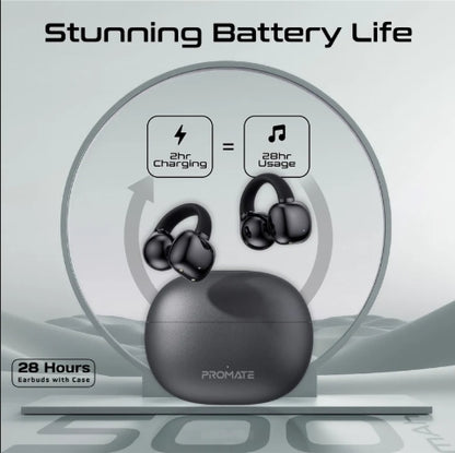 Promate AudioFit Open Ear Clip On TWS Earbuds with IntelliTouch-Flash Zone Electronics فلاش زون للالكترونيات