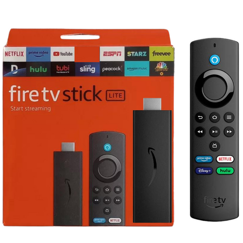 Amazon Fire TV Stick Lite, free and live TV, Alexa Voice Remote Lite, smart home controls, HD streaming-Flash Zone Electronics             فلاش زون للالكترونيات