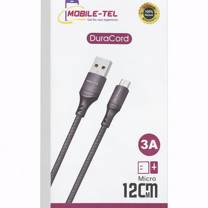 Mobile-Tel Duracord M5-BA03 USB-A to Micro USB Braided Fast Charge & Data Cable – 1.2 m (1200 mm)-Flash Zone Electronics فلاش زون للالكترونيات