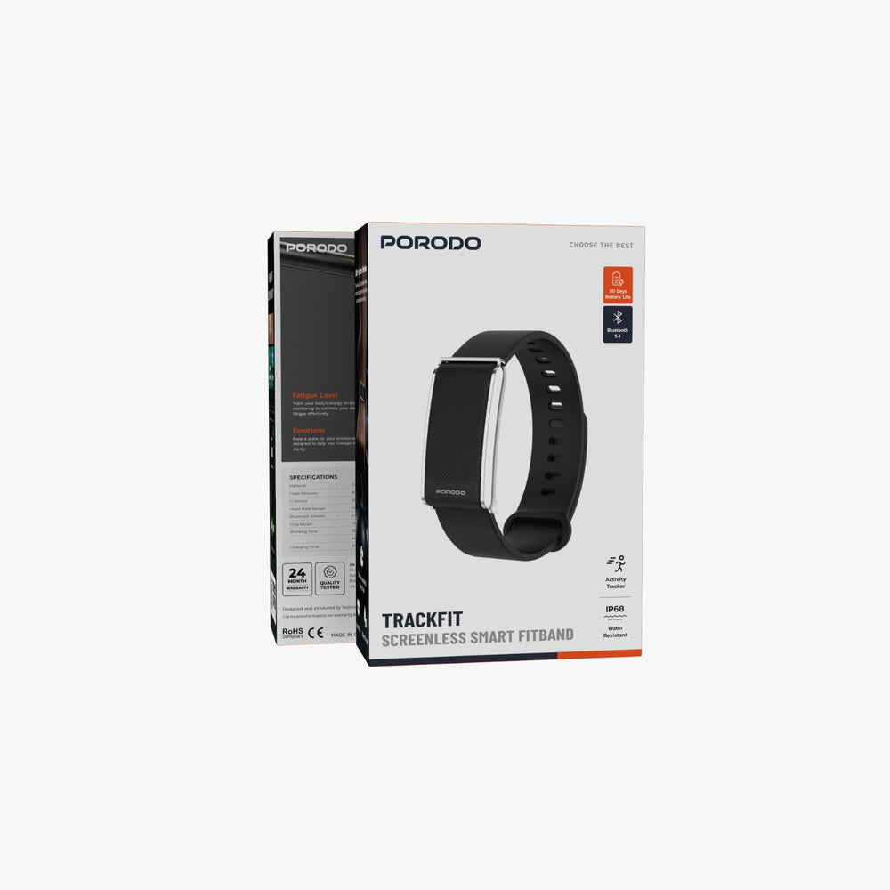 Porodo Trackfit Screenless Smart Fitband-Flash Zone Electronics فلاش زون للالكترونيات