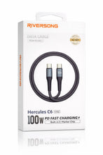 Load image into Gallery viewer, RIVERSONG Hercules C6 USB‑C to USB‑C 100W PD Fast Charging Cable-Flash Zone Electronics فلاش زون للالكترونيات
