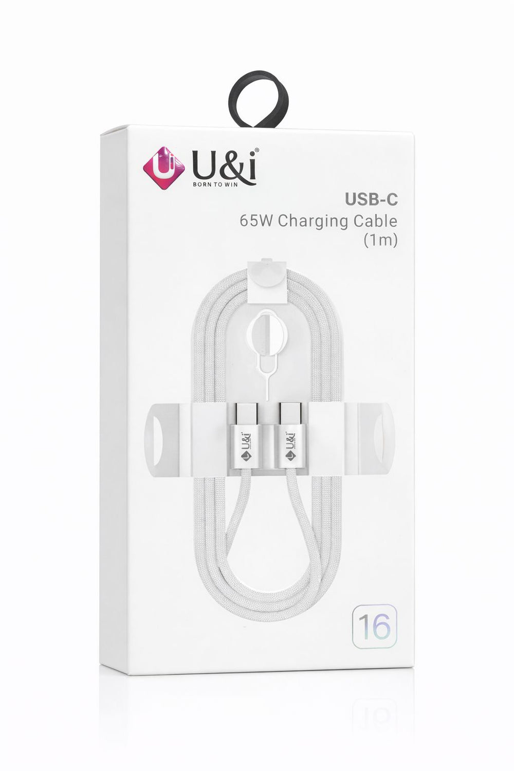 U&I UIDC-2700 USB-C to USB-C 65 W Fast Charging & Data Cable-Flash Zone Electronics فلاش زون للالكترونيات