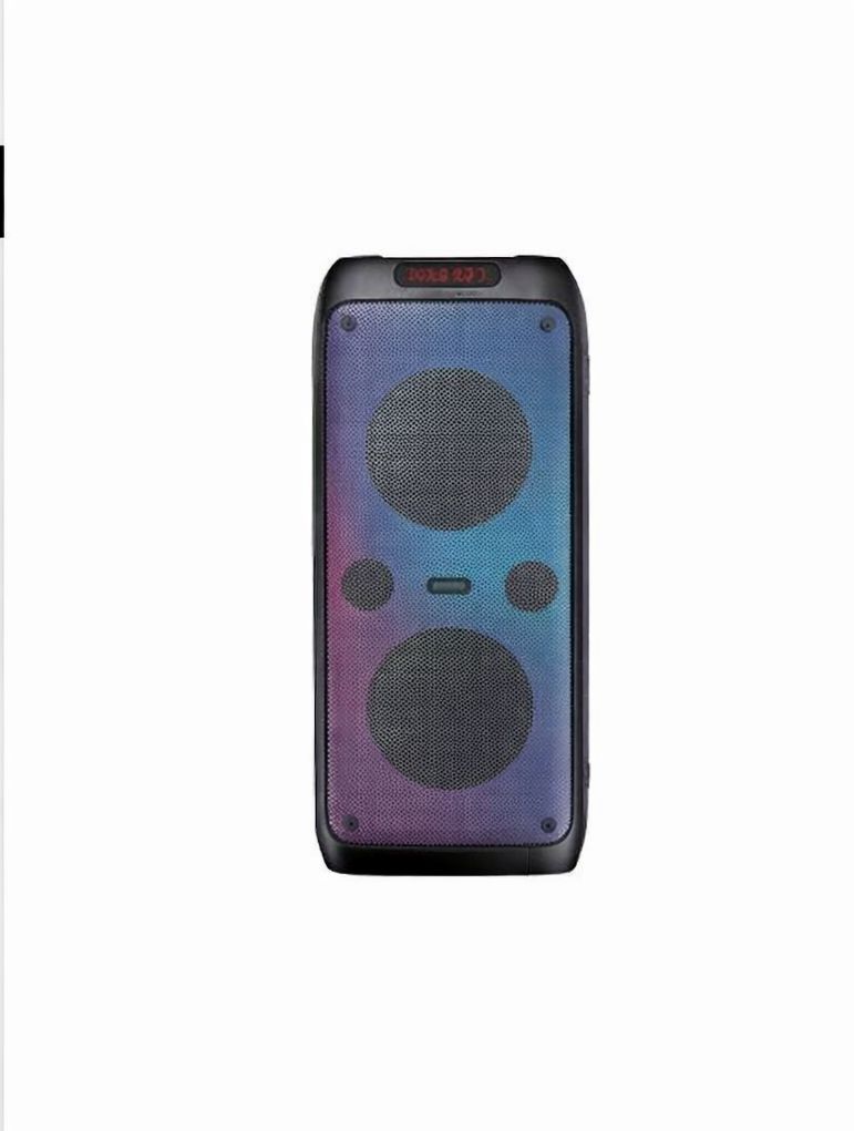 BS-102 Dual 8-Inch Wireless Bluetooth Speaker with USB/TF/FM/AUX & Mic – 3000mAh Battery-Flash Zone Electronics فلاش زون للالكترونيات