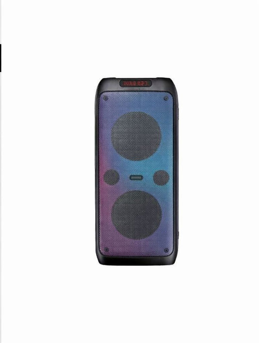 BS-102 Dual 8-Inch Wireless Bluetooth Speaker with USB/TF/FM/AUX & Mic – 3000mAh Battery-Flash Zone Electronics فلاش زون للالكترونيات