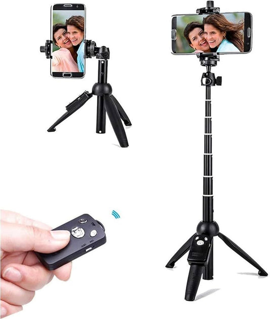 Bluetooth Selfie Stick Tripod with Remote Control – Extendable Phone Stand-Flash Zone Electronics فلاش زون للالكترونيات