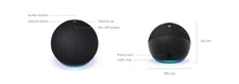 Load image into Gallery viewer, Echo Dot (5th Gen) | smart bluetooth speaker with vibrant sound and Alexa | Use your voice to control smart home devices, play music or the Quran, and more (speaks English &amp; Khaleeji) | Charcoal
