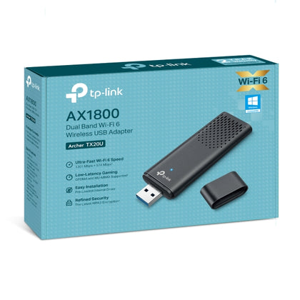 TP‑Link AX1800 Dual‑Band Wi‑Fi 6 Wireless USB Adapter – Archer TX20U (USB 3.0 Wi‑Fi 6 Dongle)-Flash Zone Electronics فلاش زون للالكترونيات