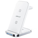 ACEFAST E15 Desktop 3-in-1 Wireless Charging Holder – Fast Wireless Charging Stand for Phone, Earbuds & Watch-Flash Zone Electronics فلاش زون للالكترونيات