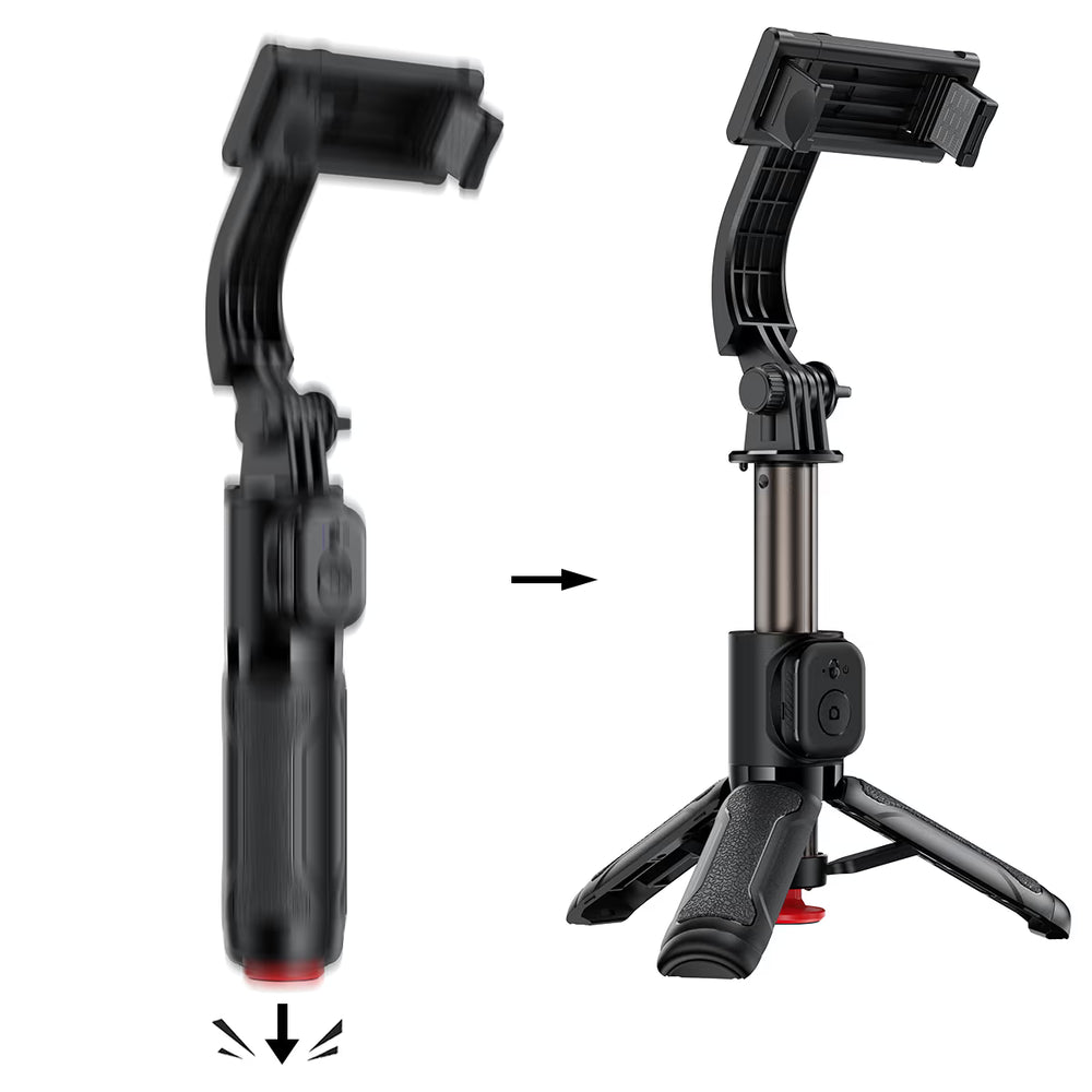 ACEFAST E43 Selfie Stick with Automatic Tripod Black – 63cm Extendable Phone Stand with Detachable Bluetooth Remote-Flash Zone Electronics فلاش زون للالكترونيات