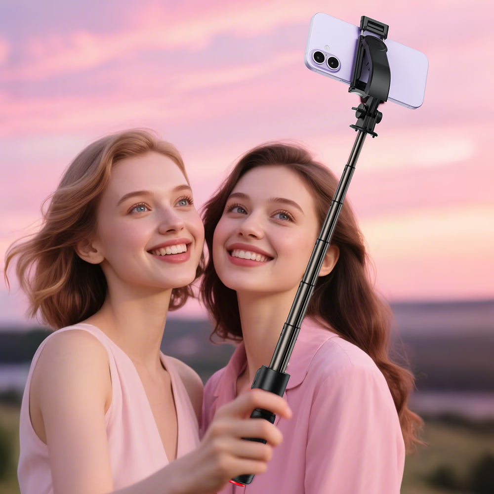 ACEFAST E43 Selfie Stick with Automatic Tripod Black – 63cm Extendable Phone Stand with Detachable Bluetooth Remote-Flash Zone Electronics فلاش زون للالكترونيات