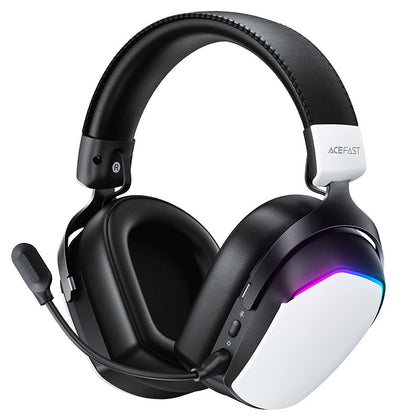 ACEFAST H11 Wireless Gaming Headset White – 50mm Titanium Drivers, 2.4G Ultra-Low Latency, Bluetooth 5.4 & RGB Lighting-Flash Zone Electronics فلاش زون للالكترونيات