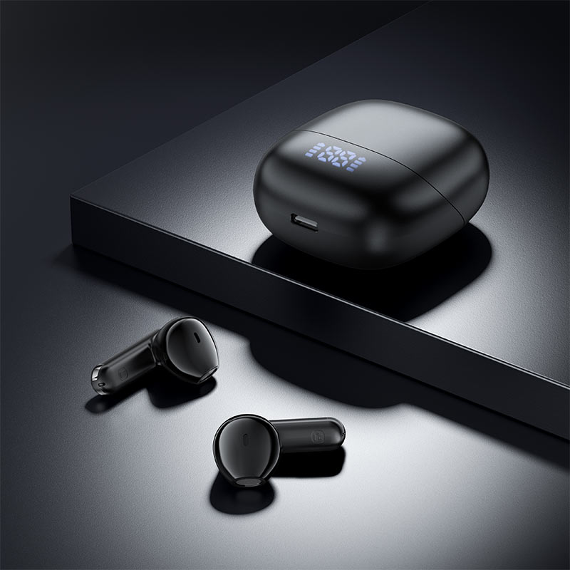 ACEFAST W2 Active Noise Cancelling True Wireless Earbuds - ANC, Black-Flash Zone Electronics فلاش زون للالكترونيات