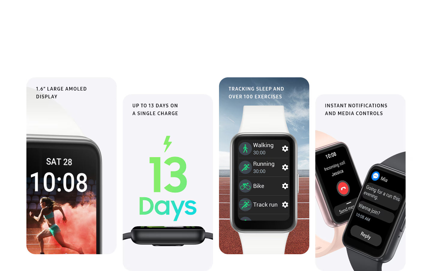 Samsung Galaxy Fit3 – Gray Fitness Tracker Band with 1.6″ AMOLED Display-Flash Zone Electronics فلاش زون للالكترونيات