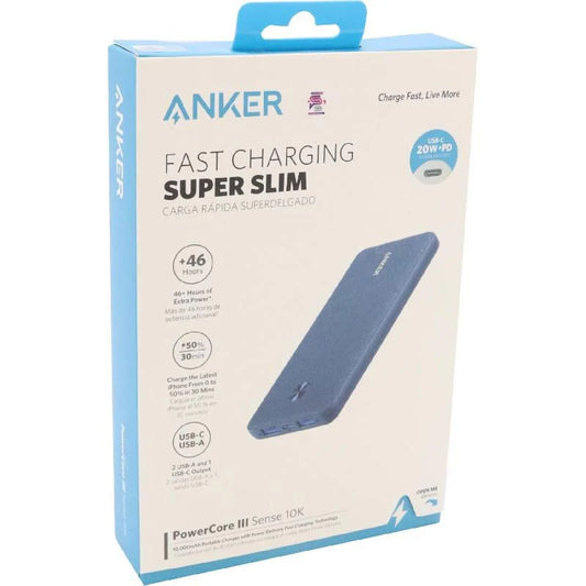 Anker PowerCore III Sense 10K Power Bank – 20W USB-C Fast Charging-Flash Zone Electronics فلاش زون للالكترونيات