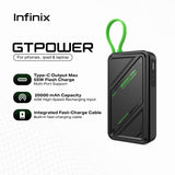 Infinix GT Power 20000mAh Power Bank – 55W Fast Charging, Dual Output, LED Display-Flash Zone Electronics فلاش زون للالكترونيات