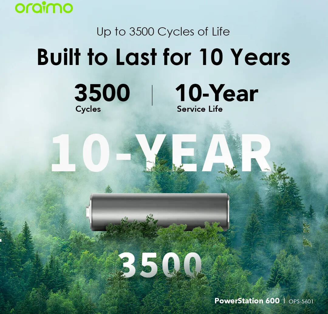 Oraimo PowerStation 600 Portable Power Supply – 600W Backup Battery Generator-Flash Zone Electronics فلاش زون للالكترونيات