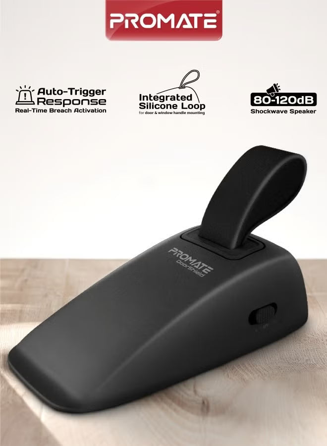 Promate Portable Door Stopper Alarm – Personal Security Door Alarm-Flash Zone Electronics فلاش زون للالكترونيات