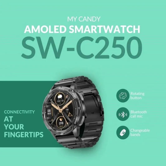 My Candy SW‑C250 Smartwatch – AMOLED Black-Flash Zone Electronics فلاش زون للالكترونيات