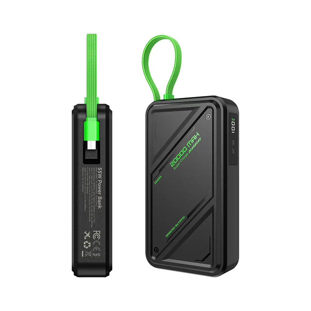 Infinix GT Power 20000mAh Power Bank – 55W Fast Charging, Dual Output, LED Display-Flash Zone Electronics فلاش زون للالكترونيات