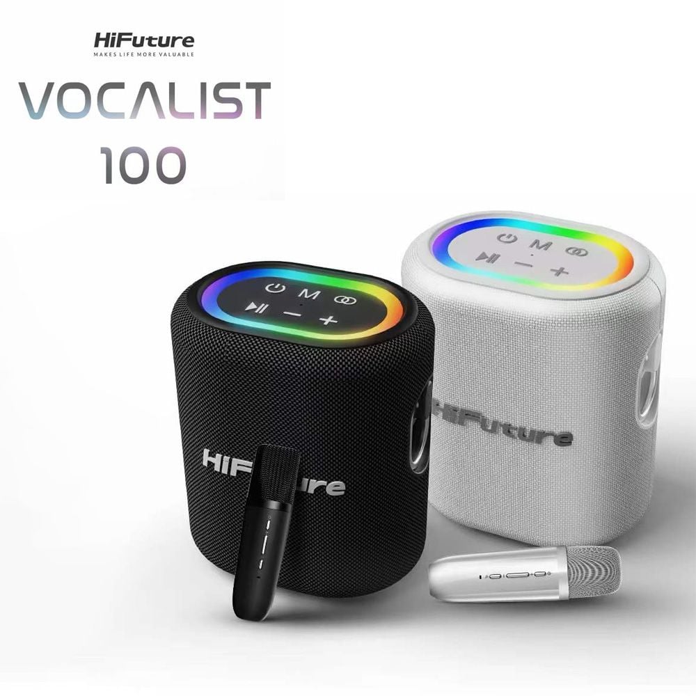 HiFuture Vocalist 100 Portable Karaoke Speaker – 25W Powerful Sound-Flash Zone Electronics فلاش زون للالكترونيات