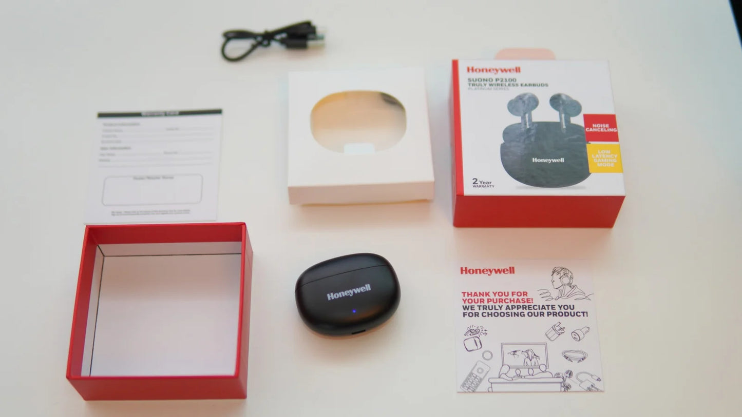 Honeywell Suono P2100 Truly Wireless Earbuds – Platinum Series-Flash Zone Electronics فلاش زون للالكترونيات
