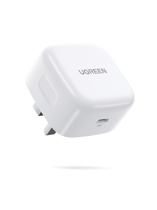 UGREEN iPhone 16 USB C Charger PD 20W Fast Type C Mobile Charger Adapter Plug Type C Universal Travel Adapter Compatible for iPhone 16 SE/16 Pro/16 Plus /16 Pro Max, 15/14 Series and More-Flash Zone Electronics فلاش زون للالكترونيات