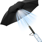 Uv Blocking Umbrella with Fan, 3 in 1 Umbrella with Fan and Mister, Sun Umbrella Uv Protection, Long Handle Cooling Umbrella, For Fishing, Golfing, Patio, Sand, Travel-Flash Zone Electronics فلاش زون للالكترونيات