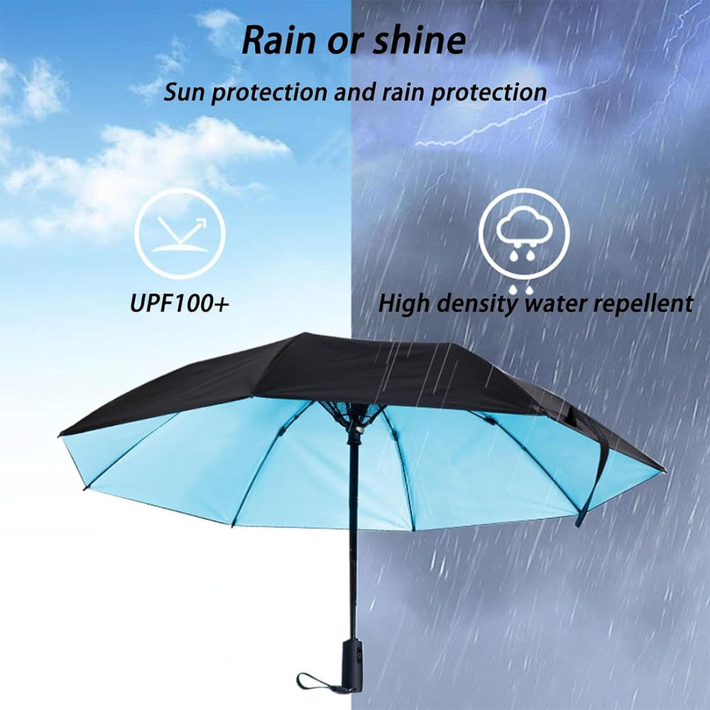 Uv Blocking Umbrella with Fan, 3 in 1 Umbrella with Fan and Mister, Sun Umbrella Uv Protection, Long Handle Cooling Umbrella, For Fishing, Golfing, Patio, Sand, Travel-Flash Zone Electronics فلاش زون للالكترونيات