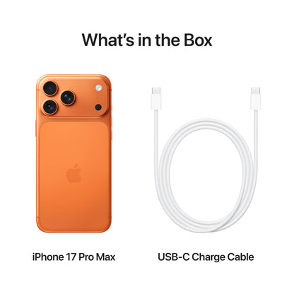 Apple iPhone 17 Pro Max 512 GB UAE Version : 6.9-inch Display with ProMotion, A19 Pro Chip, Best Battery Life in Any iPhone Ever, Pro Fusion Camera System, Center Stage Front Camera; Cosmic Orange-Flash Zone Electronics فلاش زون للالكترونيات