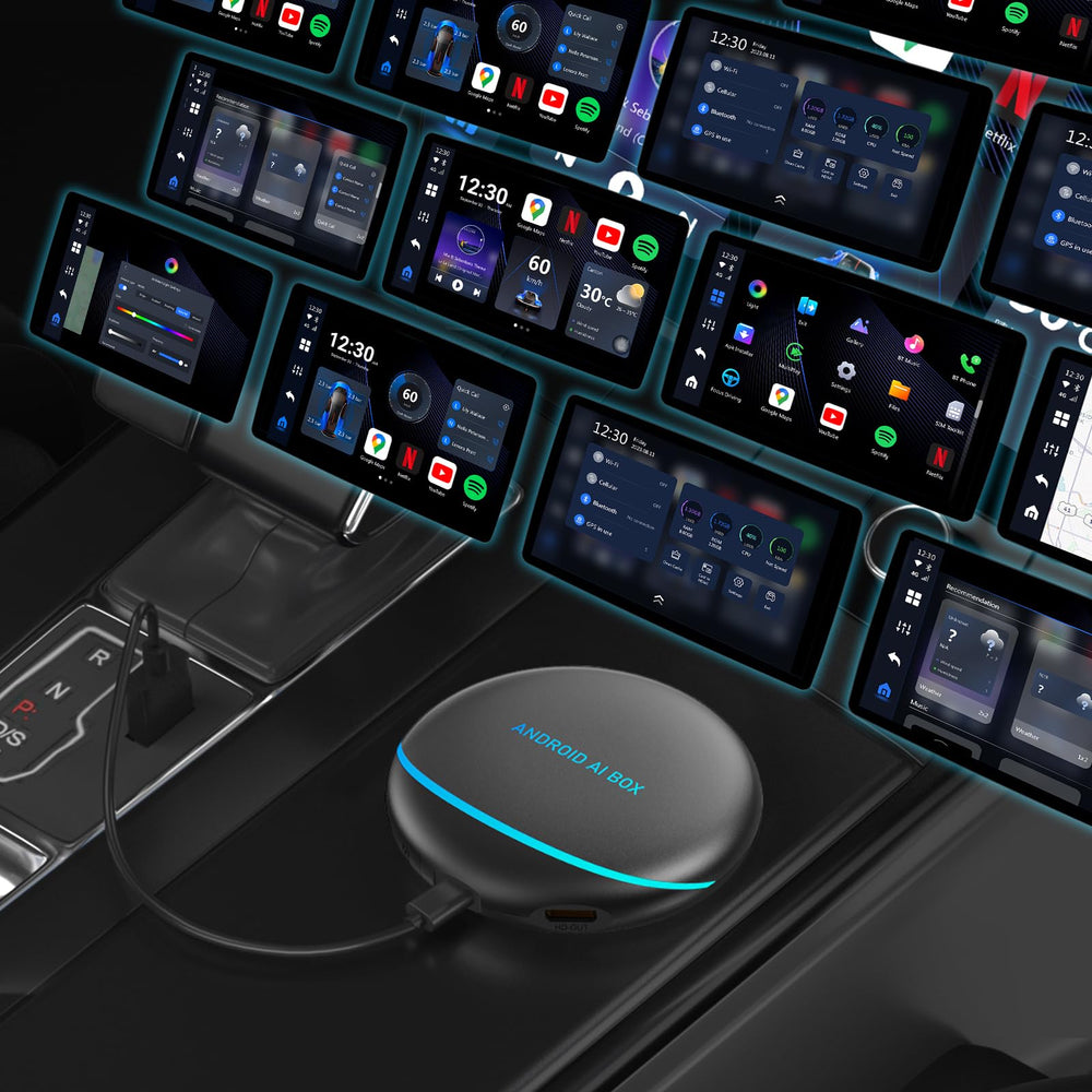 Magic Box Streaming Device for Car,8+128G Ai Magic Carplay Box with Split Screen & Integrated Navigation Android AI Box-Flash Zone Electronics فلاش زون للالكترونيات