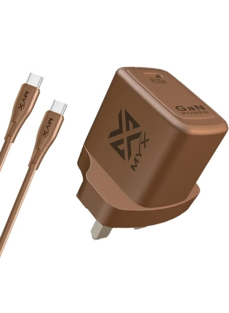 MYX QuickVolt 20W GaN Travel Charger (USB‑C) – Fast PD Charging Adapter-Flash Zone Electronics فلاش زون للالكترونيات
