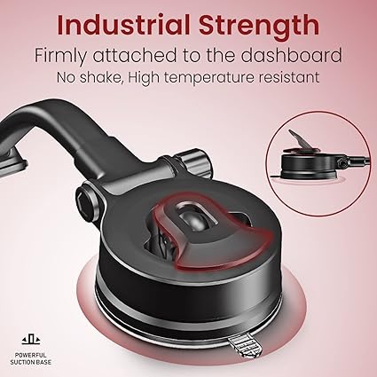 Moxedo Magnetic Car Mount Phone Holder – Flexible Long Arm Gooseneck, Strong Suction Base, 360° Rotation (Windshield & Dashboard Compatible)-Flash Zone Electronics فلاش زون للالكترونيات