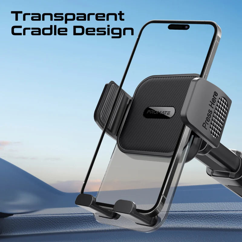 Promate - Anti-Slip Secure Smartphone Car Mount – Universal Dashboard Holder-Flash Zone Electronics فلاش زون للالكترونيات