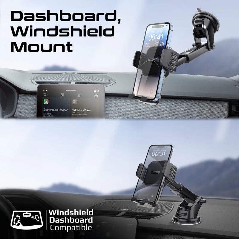 Promate - Anti-Slip Secure Smartphone Car Mount – Universal Dashboard Holder-Flash Zone Electronics فلاش زون للالكترونيات
