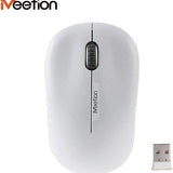 MEETION portable wireless R545 mouse automatic sleep power saving mouse WHITE color-Flash Zone Electronics فلاش زون للالكترونيات