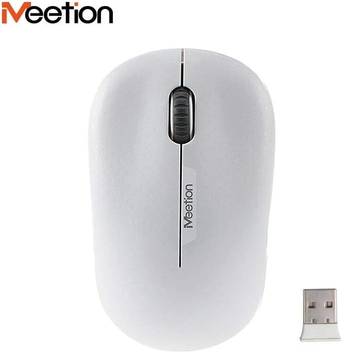 MEETION portable wireless R545 mouse automatic sleep power saving mouse WHITE color-Flash Zone Electronics فلاش زون للالكترونيات