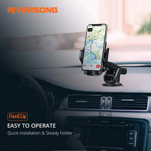 قم بتحميل الصورة إلى عارض الصور، Riversong Flexiclip Car Holder Black-Flash Zone Electronics فلاش زون للالكترونيات
