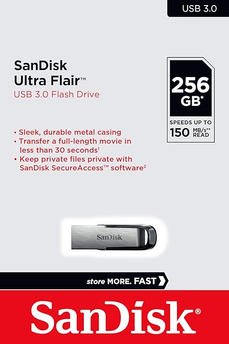 SanDisk Ultra Flair 256GB USB 3.0 Flash Drive, SDCZ73-256G-I35-Flash Zone Electronics فلاش زون للالكترونيات