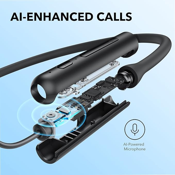 Soundcore Life U2i Wireless Bluetooth Neckband Earphones with AI Clear Calls & 24H Playtime-Flash Zone Electronics فلاش زون للالكترونيات