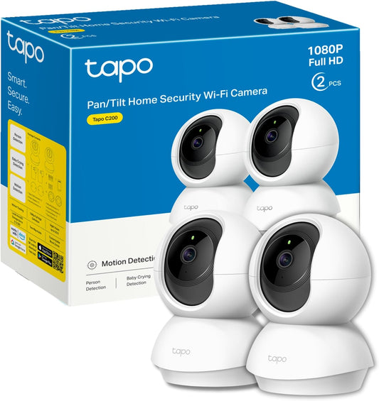 TP‑Link Tapo C200 Pan/Tilt 1080p Full HD Home Security Wi‑Fi Camera-Flash Zone Electronics فلاش زون للالكترونيات
