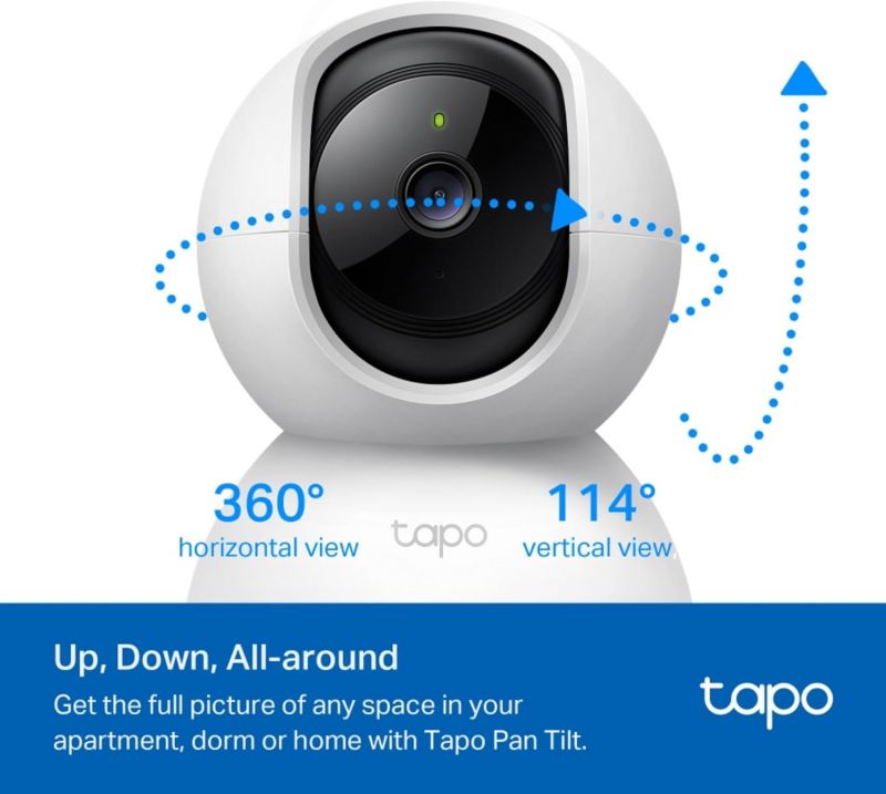TP‑Link Tapo C200 Pan/Tilt 1080p Full HD Home Security Wi‑Fi Camera-Flash Zone Electronics فلاش زون للالكترونيات