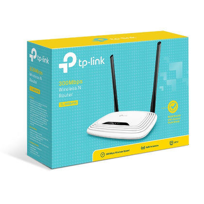 TP-Link N300 Wireless Extender, Wi-Fi Router (TL-WR841N) - 2 x 5dBi High Power Antennas, Supports Access Point, WISP, Up to 300Mbps-Flash Zone Electronics فلاش زون للالكترونيات