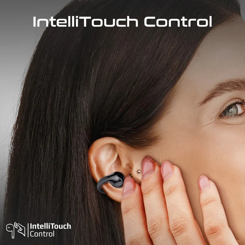 Promate AudioFit Open Ear Clip On TWS Earbuds with IntelliTouch-Flash Zone Electronics فلاش زون للالكترونيات
