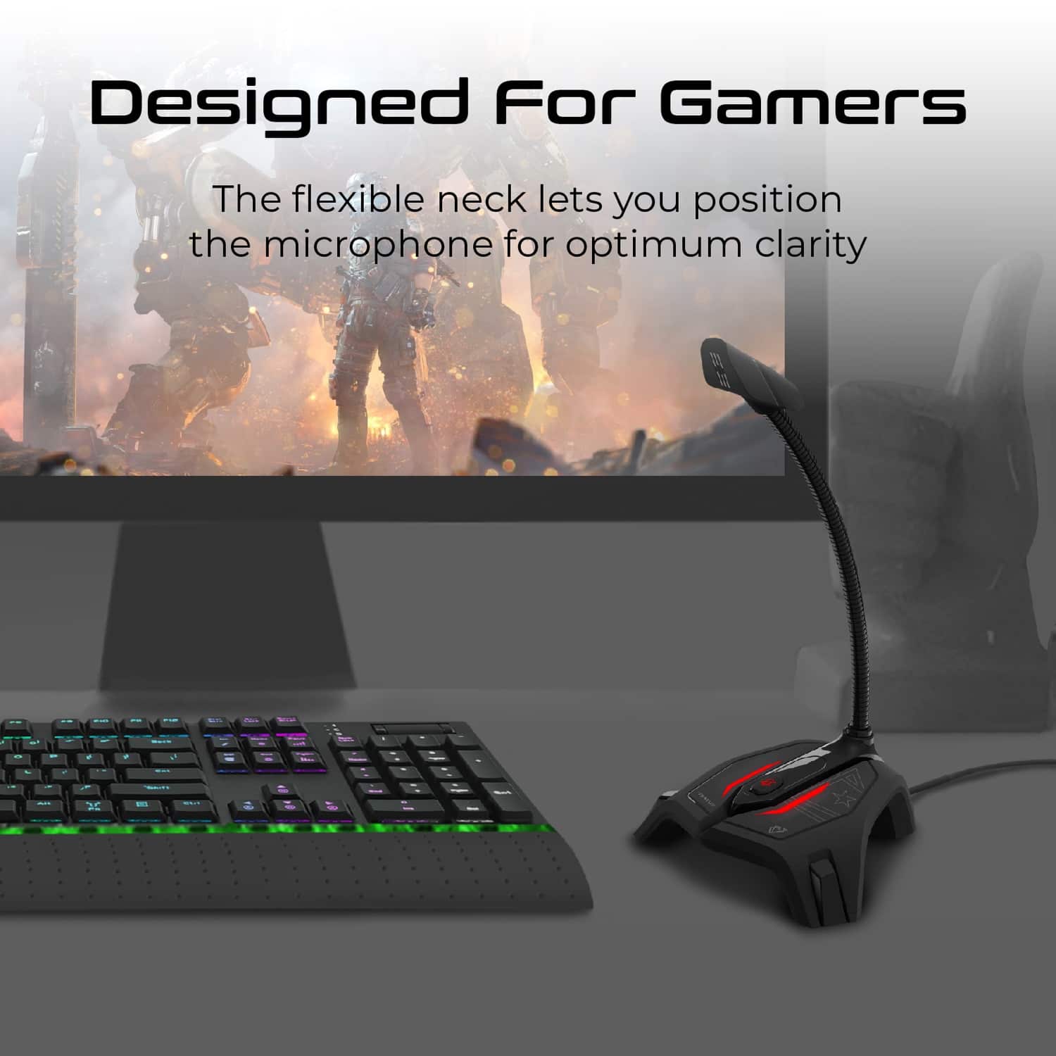 Vertux Streamer-2 Gaming Microphone-Flash Zone Electronics             فلاش زون للالكترونيات
