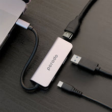 Load image into Gallery viewer, Porodo 3 in 1 Aluminum USB-C Hub-Flash Zone Electronics             فلاش زون للالكترونيات
