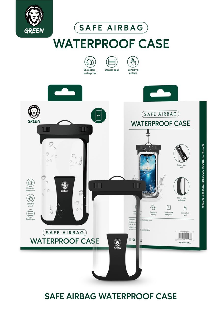 Green safe airbag waterproof case-Flash Zone Electronics             فلاش زون للالكترونيات