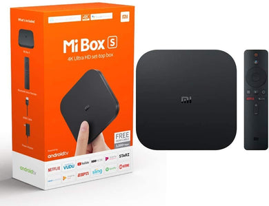 Mi Box S Xiaomi Original - 4K Ultra HD Android TV with Google Voice Assistant & Direct Netflix Remote Streaming Media Player-Flash Zone Electronics             فلاش زون للالكترونيات