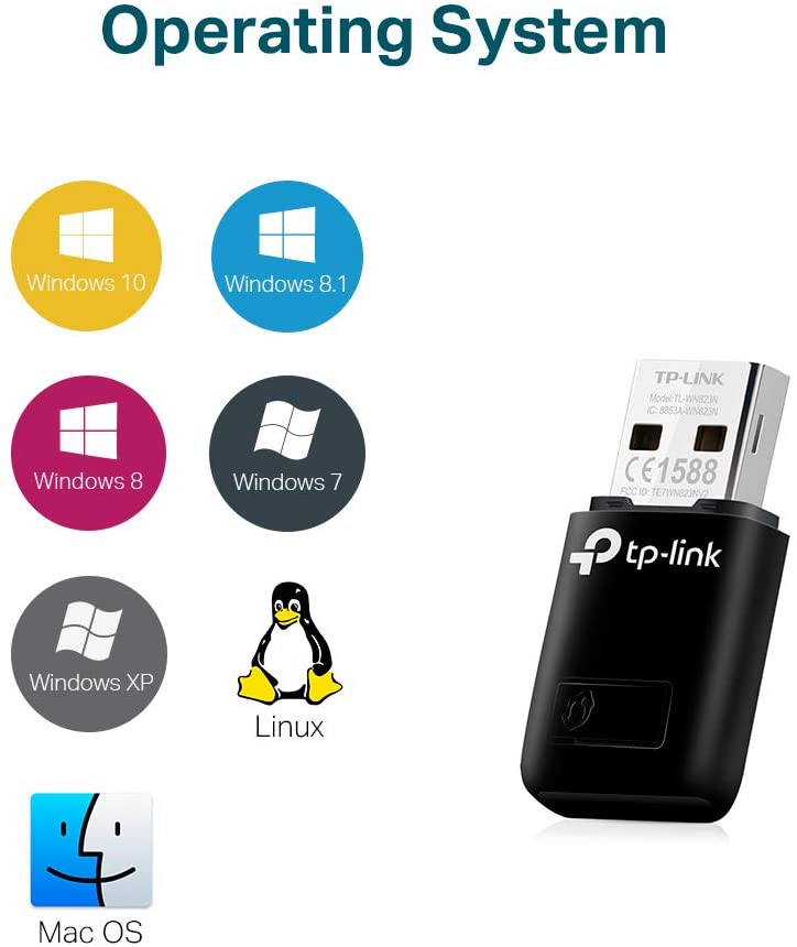 TP-Link TL-WN823N N300 Mini USB Wireless WiFi network Adapter-Flash Zone Electronics             فلاش زون للالكترونيات