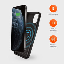 Load image into Gallery viewer, Porodo Battery Case for iPhone 11 Pro, Qi 5W Wireless Power Battery Case 3500mAh, 2A Fast USC-C Re-charge, Portable &amp; Convenient Charging Case, Protective Charging Case iPhone 11 Pro - Black-Flash Zone Electronics             فلاش زون للالكترونيات
